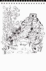 Ruines de temple aztèque
